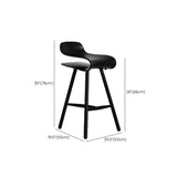 Contemporary Indoor Armless Low Back Metal Legs Bar Stool with Footrest