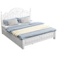 Victorian White Standard Bed Solid Wood Bed Frame with Custom Legs