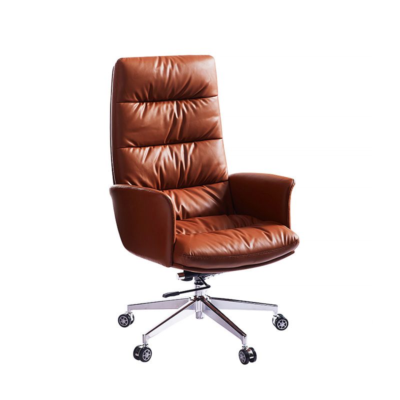 Modern Fixed Arms Desk Chair Height-adjustable Office Chair with Wheels Clearhalo 'furn' 'furn_office_chair' 'Furniture' 'Office Chairs' 'Office Furniture' 'office_chair' 1200x1200_a1a3c495-a07f-41e4-a778-5fb1135a0d14