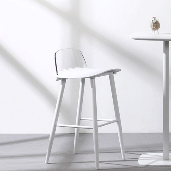 Modern Armless Backrest Counter Stool Iron Kitchen Bar Stool with Acrylic Seat and Pedal Clearhalo 'Bar Furniture' 'Bar Stools' 'bar_stools' 'furn' 'furn_bar_stools' 'Furniture' 'furniture_bar_stools' 'Kitchen & Dining Furniture' 1200x1200_a1a3cb0d-eb18-422e-9609-b005a28f38f0