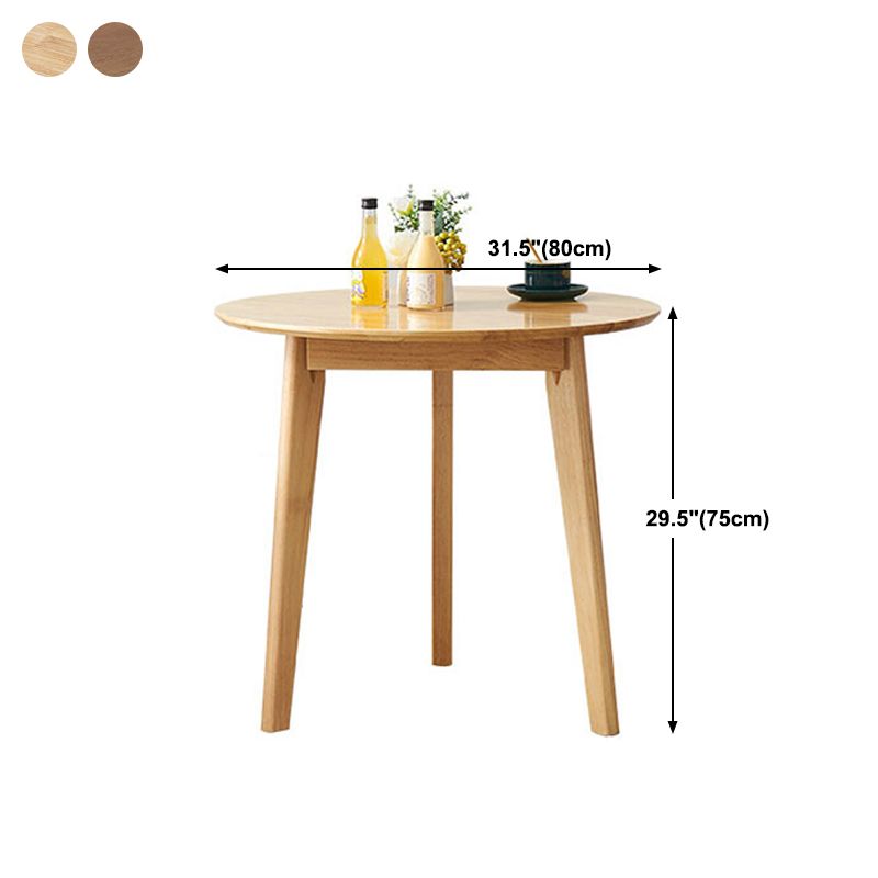 Solid Wood Top Dining Table Round Contemporary Table with 4 Legs Clearhalo 'Dining Tables & Seating' 'Dining Tables' 'dining_table' 'Furniture' 'furniture_dining_table' 'Kitchen & Dining Furniture' 'kitchen' 'kitchen_dining_table' 1200x1200_a1a3ed06-3688-4520-bd13-02998a5048ee