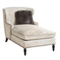 Chaise longue rembourrée de campagne française, chaise longue en micro-velours