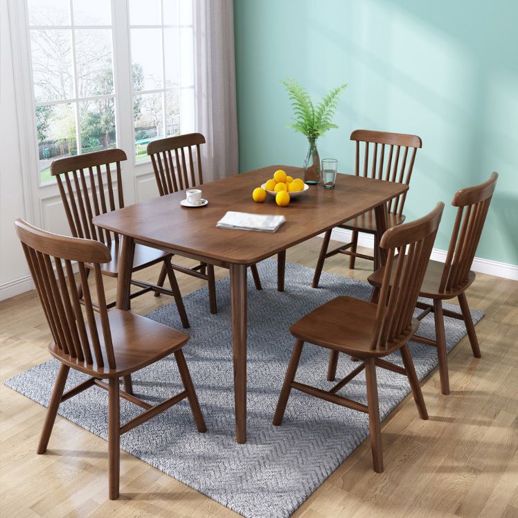 Contemporary Rectangle Solid Wood Table Standard Height Table Dining Table with 4 Legs Clearhalo ' dining_table' 'Dining Tables & Seating' 'Dining Tables' 'furn' 'furn_dining_table' 'Furniture' 'furniture_dining_table' 'Kitchen & Dining Furniture' 'kitchen&dining_furn' 'kitchen' 'kitchen_dining_table' 1200x1200_a1a502d3-c0e2-4139-9bcc-37fb5a36cfef