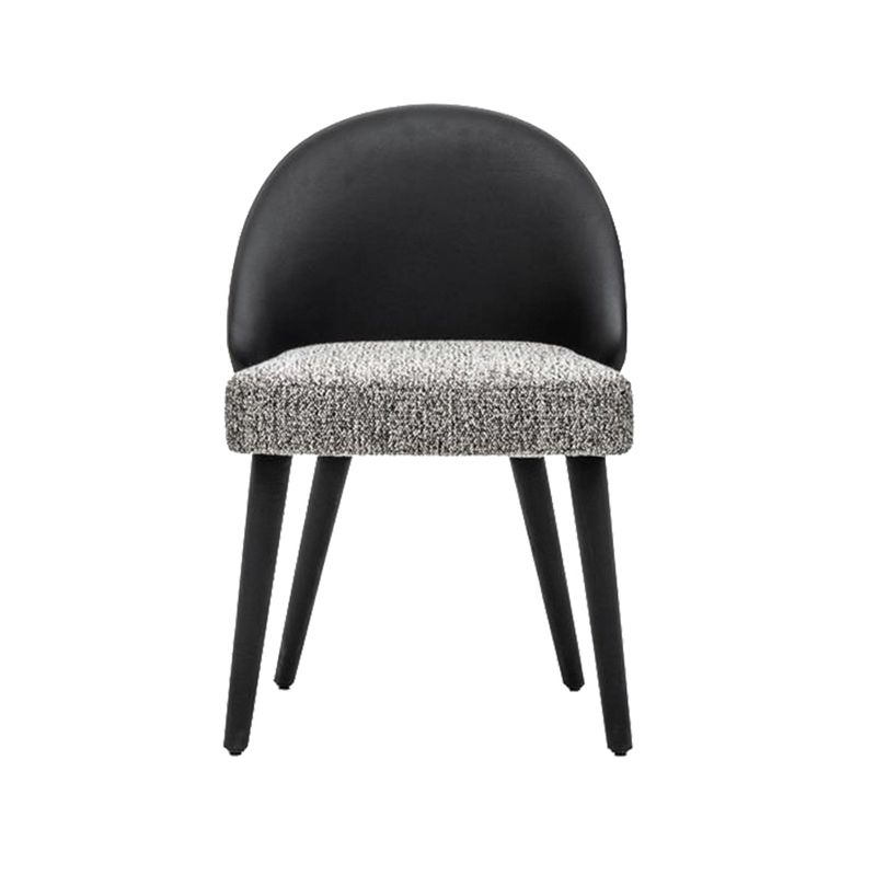 Silla de comedor industrial en el hogar Silla de comedor de madera en piernas negras