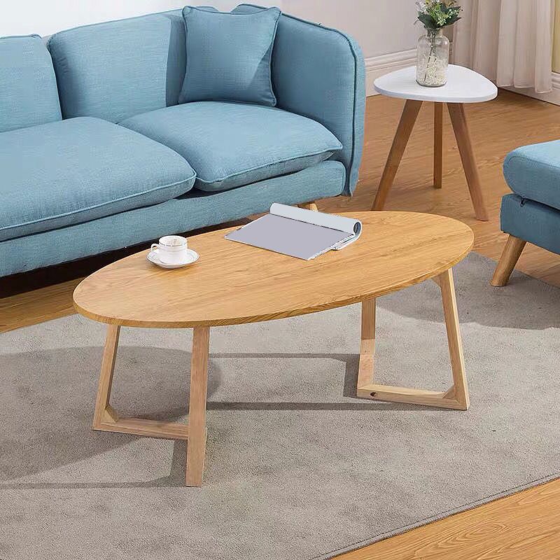 Sleigh-like Base Design Cocktail Table Wood/walnut/white Rubber Wood Coffee Table Clearhalo 'Coffee & Accent Tables' 'Coffee Tables' 'coffee_tables' 'Furniture' 'furniture_coffee_tables' 'Living Room Furniture' 1200x1200_a1a534b1-5e00-4b27-81f7-05252dc935c6