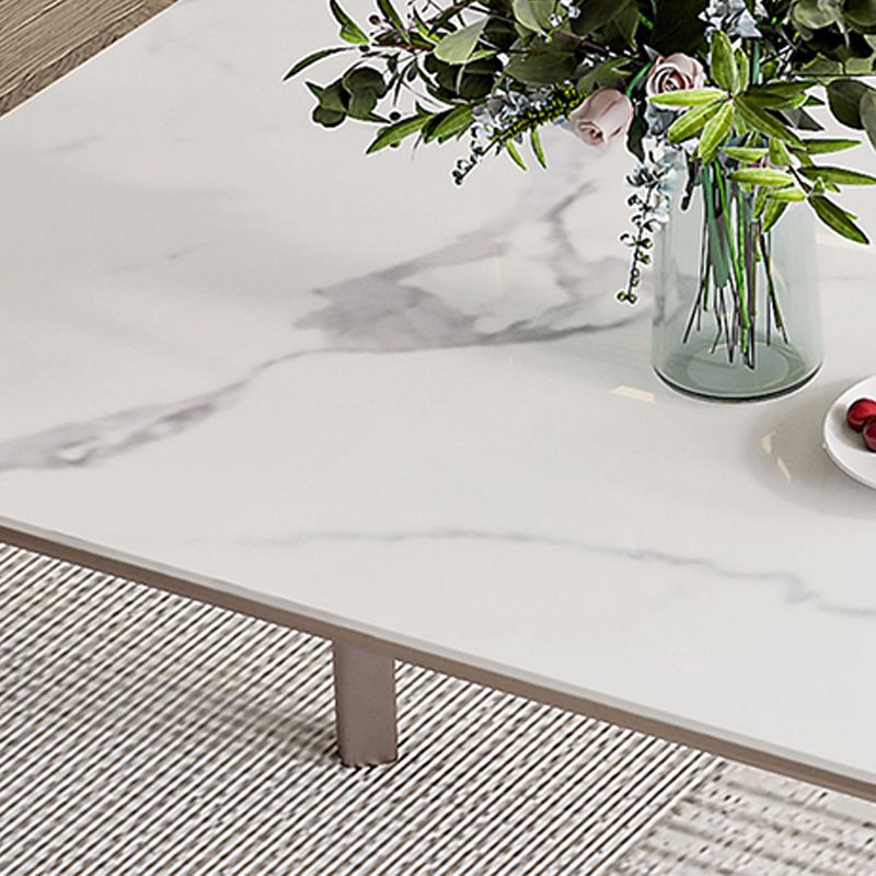 Modern Sintered Stone Top Table Rectangle Table with Metal Base Clearhalo 'Dining Tables & Seating' 'Dining Tables' 'dining_table' 'furn' 'furn_dining_table' 'Furniture' 'Kitchen & Dining Furniture' 1200x1200_a1a577df-662f-4ff8-b3ff-9adbe112589a