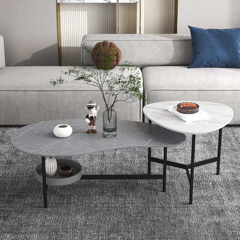 Modern Slate Bunching Tables Free-Form Coffee Table Set with 3 Legs Clearhalo 'Coffee & Accent Tables' 'Coffee Tables' 'coffee_tables' 'furn' 'furn_coffee_tables' 'Furniture' 'Living Room Furniture' 1200x1200_a1a5d7f4-e5a6-4e30-b84f-95cfab98f724