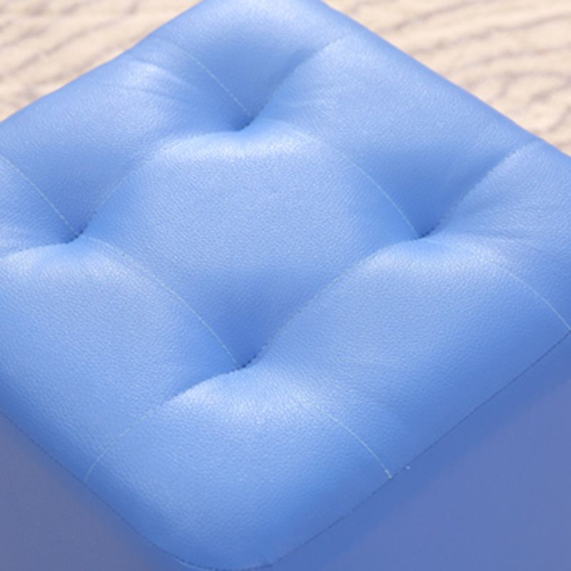 Mid-Century Modern Pouf Ottoman PU Leather Upholstered Tufted Solid Color Square Ottoman Clearhalo 'furn' 'furn_ottomans_poufs' 'Furniture' 'Living Room Furniture' 'Ottomans & Poufs' 'ottomans_poufs' 1200x1200_a1a638c5-4b11-4fbb-8b02-33f737969d6e