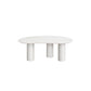 Round Black/White Coffee Table 3 Legs 1 Single Cocktail Table