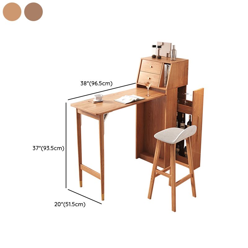1/2/3 Pieces Bar Stool and Table Set, Folding Solid Wood for Living Room Clearhalo 'Bar Furniture' 'furn' 'furn_home_bar_bar_sets' 'Furniture' 'Home Bars & Bar Sets' 'home_bar_bar_sets' 'Kitchen & Dining Furniture' 1200x1200_a1a7ca4f-c1f7-47c1-8fe3-29a4b448fb90
