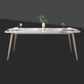 Luxury Rectangle Fixed Dining Table Sintered Stone Home Kitchen Table with 4 Legs