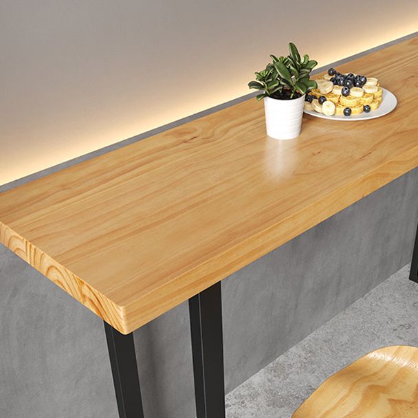 Cafe and Break-room Bistro Bar Desk Modern Rectangle Wood Counter-height Pub Table Clearhalo 'Bar Furniture' 'Bar Tables' 'bar_tables' 'furn' 'furn_bar_tables' 'Furniture' 'furniture_bar_tables' 'Kitchen & Dining Furniture' 'kitchen&dining_furn' 'kitchen' 1200x1200_a1b062c6-56f9-4ba4-8683-051885afdac2