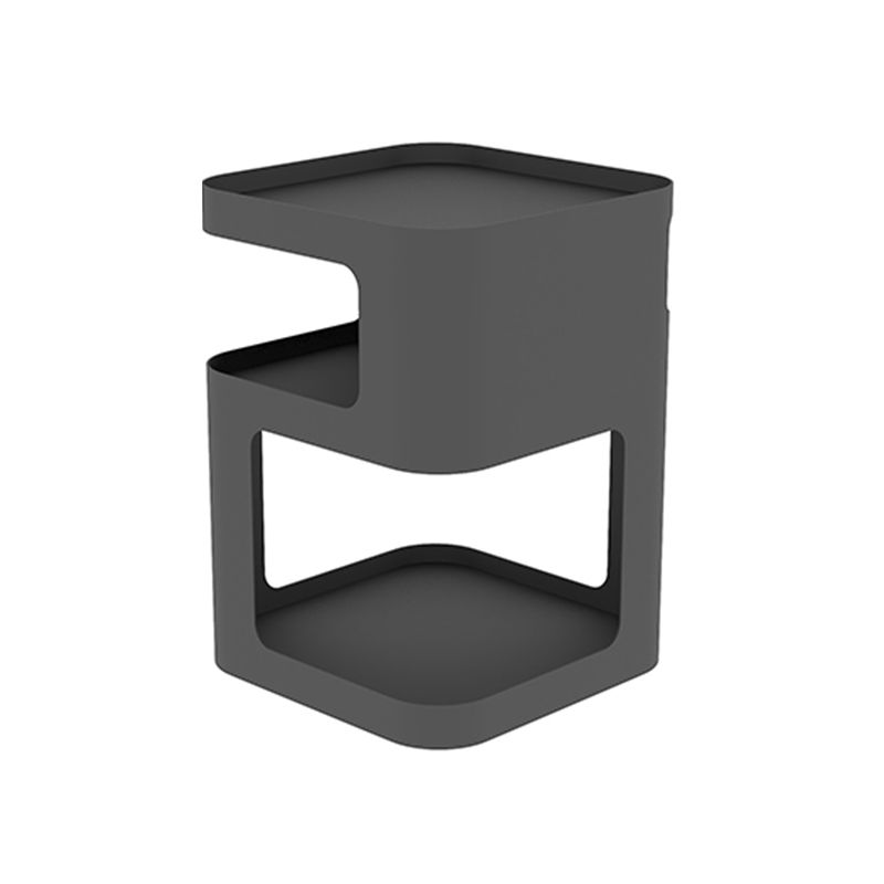 Tavolo da spuntino all'estremità laterale contemporanea con ripiani in metallo tavolo da camera da letto