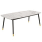 Rectangular Stone Dining Table Traditional Luxury Furniture with 4 Legs Clearhalo 'Dining Tables & Seating' 'Dining Tables' 'dining_table' 'furn' 'furn_dining_table' 'Furniture' 'Kitchen & Dining Furniture' 1200x1200_a1b2c6a1-32aa-44b3-843d-1e496a9876c9