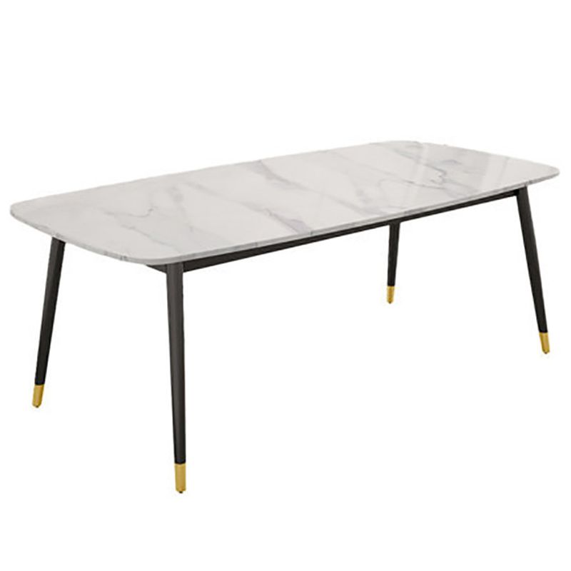 Rectangular Stone Dining Table Traditional Luxury Furniture with 4 Legs Clearhalo 'Dining Tables & Seating' 'Dining Tables' 'dining_table' 'furn' 'furn_dining_table' 'Furniture' 'Kitchen & Dining Furniture' 1200x1200_a1b2c6a1-32aa-44b3-843d-1e496a9876c9