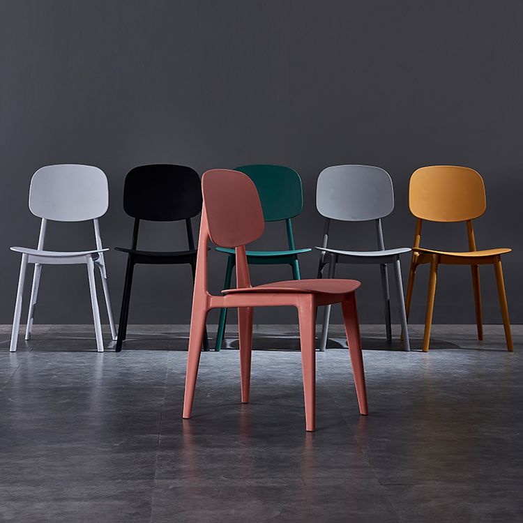 Minimalist Style Open Back Dining Side Chairs Plastic Dining Armless Chairs for Home Clearhalo ' kitchen&dining_furn' 'Dining Chairs' 'Dining Tables & Seating' 'dining_chair' 'furn' 'furn_dining_chair' 'Furniture' 'furniture_dining_chair' 'Kitchen & Dining Furniture' 'kitchen' 1200x1200_a1b36044-7cb7-4fb0-9623-a09552b9d038