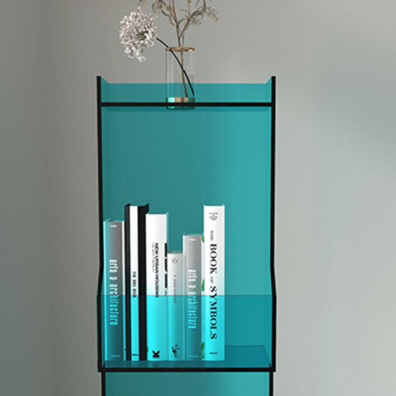 Acrylic Closed Back Bookshelf Standard Scandinavian Bookcase with Shelves