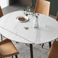 Modern Style Sintered Stone Dining Table 51.18'' Round Drop-Leaf Table with 4 Legs Clearhalo ' dining_table' 'Dining Tables & Seating' 'Dining Tables' 'furn' 'furn_dining_table' 'Furniture' 'furniture_dining_table' 'Kitchen & Dining Furniture' 'kitchen&dining_furn' 'kitchen' 'kitchen_dining_table' 1200x1200_a1b54e50-4e36-48d2-9f46-a0aae1daa804