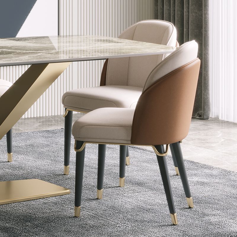 Home Armless Dining Chairs Upholstered Side Chairs with Wood Legs (Set of 2) Clearhalo ' kitchen&dining_furn' 'Dining Chairs' 'Dining Tables & Seating' 'dining_chair' 'furn' 'furn_dining_chair' 'Furniture' 'furniture_dining_chair' 'Kitchen & Dining Furniture' 'kitchen' 1200x1200_a1b6078b-1c30-4e4d-a998-f219da59a6e2