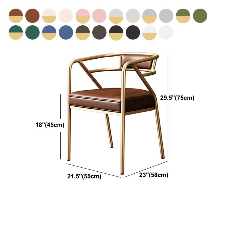 Low Back Office Chair with Fixed Arms Metal Base Modern Conference Chair Clearhalo 'furn' 'furn_office_chair' 'Furniture' 'Office Chairs' 'Office Furniture' 'office_chair' 1200x1200_a1b63172-d921-4c6e-9a7d-9c2d2e5445bf