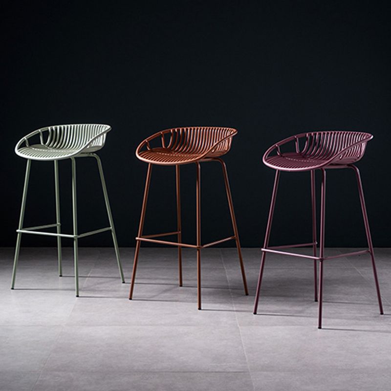Contemporary Metal Bar Stool Plastic Counter Stools for Home Use Clearhalo 'Bar Furniture' 'Bar Stools' 'bar_stools' 'furn' 'furn_bar_stools' 'Furniture' 'Kitchen & Dining Furniture' 1200x1200_a1b7c29d-c277-4470-9e3c-2317e218e4e4