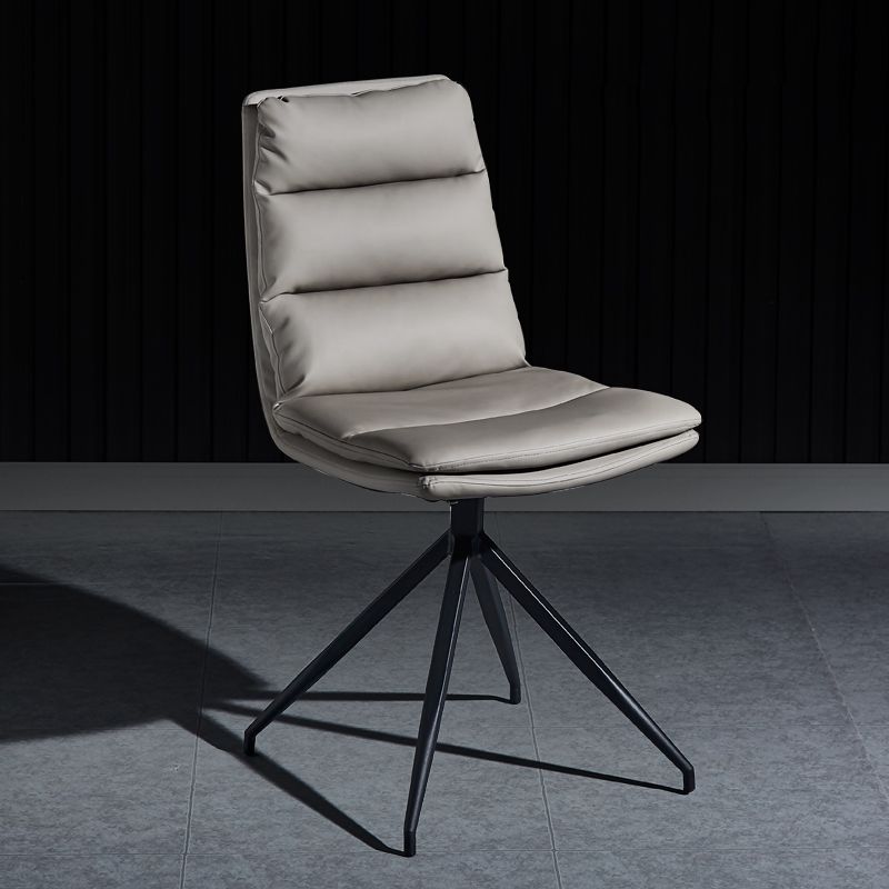 Scandinavian Upholstered Dining Chairs Solid Back Armless Side Chairs for Home Use Clearhalo ' kitchen&dining_furn' 'Dining Chairs' 'Dining Tables & Seating' 'dining_chair' 'furn' 'furn_dining_chair' 'Furniture' 'furniture_dining_chair' 'Kitchen & Dining Furniture' 'kitchen' 1200x1200_a1b81b7b-19a4-4b2a-8dd4-9b069d0fe58b