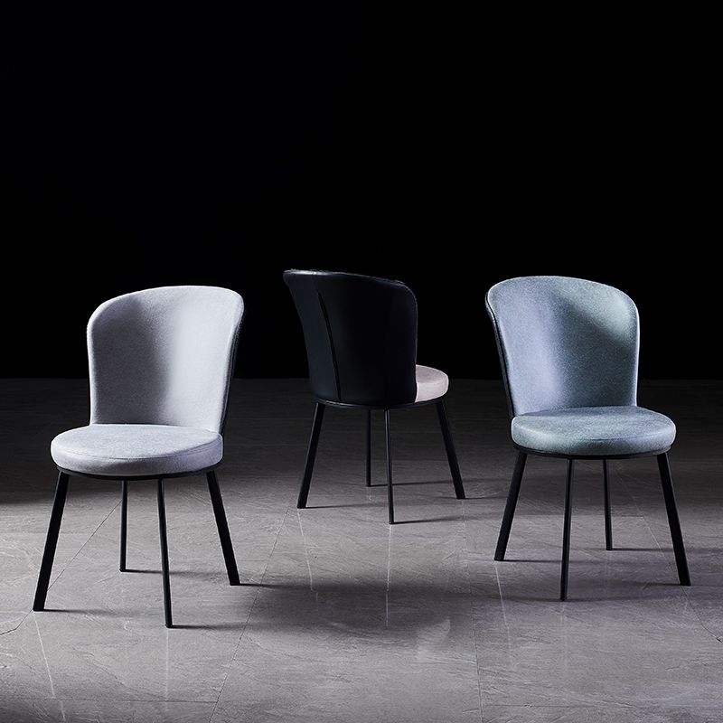 Contemporary Style Upholstered Armless Dining Chairs Solid Back Dining Chair (Set of 2) Clearhalo ' kitchen&dining_furn' 'Dining Chairs' 'Dining Tables & Seating' 'dining_chair' 'furn' 'furn_dining_chair' 'Furniture' 'furniture_dining_chair' 'Kitchen & Dining Furniture' 'kitchen' 1200x1200_a1b87506-47a0-4b51-a7c0-bdad00977df9