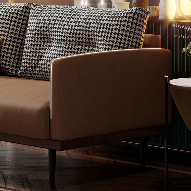 29.5" H Contemporary Faux Leather Square Arm Sofa for Living Room Clearhalo 'furn' 'furn_sofas' 'Furniture' 'Living Room Furniture' 'Sofa' 'sofas' 1200x1200_a1b89f2f-2ed8-4c78-9a13-a6334acc4ea7