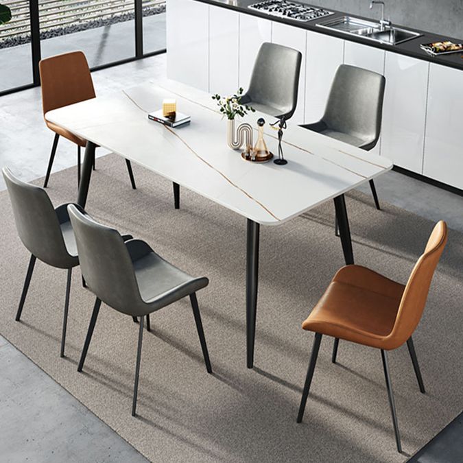 Gesinterde stenen huiskeukentafel Industriële eetkamertafel