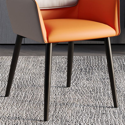 Home Contemporary Arm Chair Parsons Back Metal Dining Room Chair with Cushion Clearhalo ' kitchen&dining_furn' 'Dining Chairs' 'Dining Tables & Seating' 'dining_chair' 'furn' 'furn_dining_chair' 'Furniture' 'furniture_dining_chair' 'Kitchen & Dining Furniture' 'kitchen' 1200x1200_a1b9565d-976b-4057-9e29-4a4f814ba512