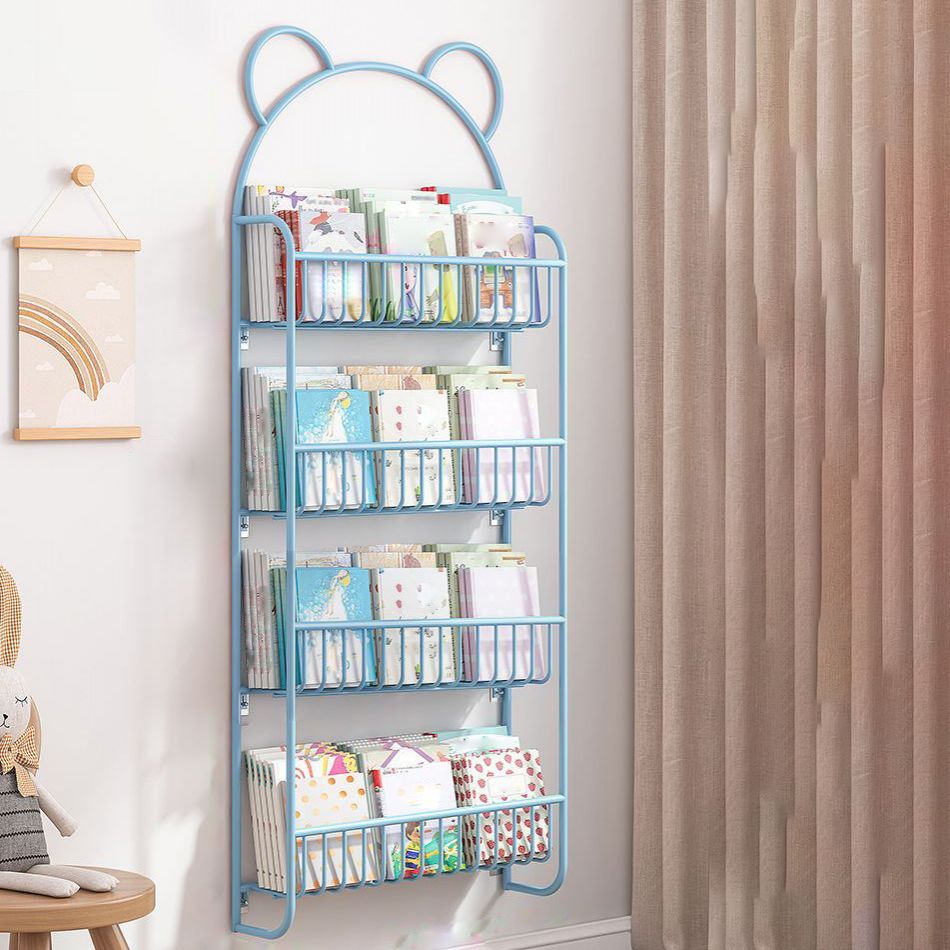 Contemporary Wall Mounted Bookshelf Metal Closed Back Bookcase for Home Clearhalo 'Bookcases' 'furn' 'furn_bookcases' 'Furniture' 'furniture_bookcases' 'Office Furniture' 1200x1200_a1ba2cf5-3851-473c-a2b8-5b908717deda