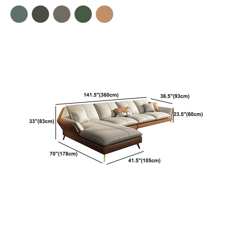 Collapsible Armrest Cushioned Backrest Sofa Bed Sponge Padded Sofa Clearhalo 'furn' 'furn_sectionals' 'Furniture' 'Living Room Furniture' 'Sectionals' 1200x1200_a1baabe2-08ee-407f-ad2f-791fbf4e4228