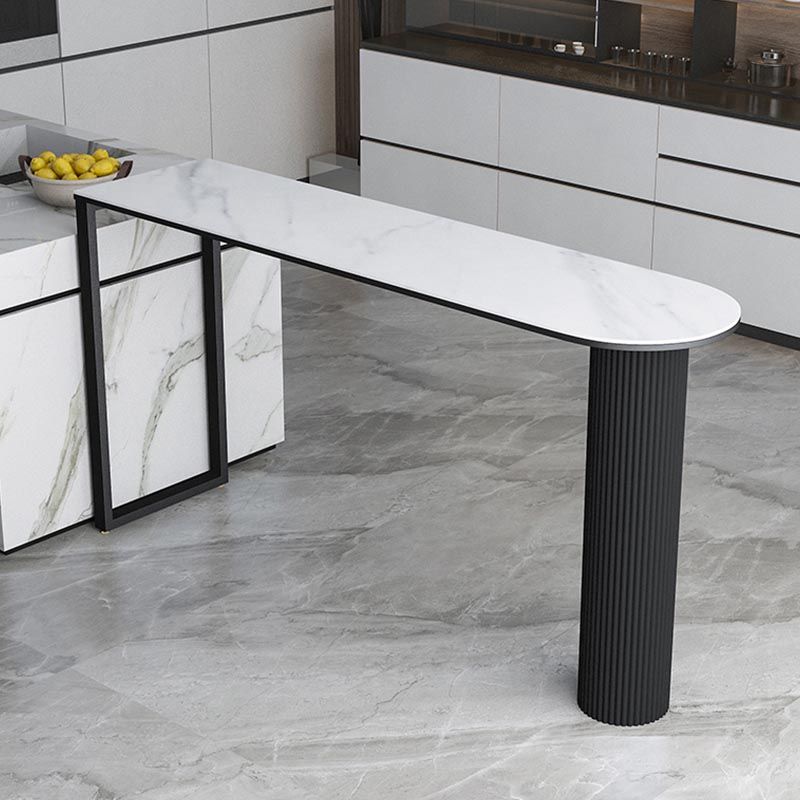 Eiland eigentijdse balk tabel 42-inch hoogte steen top bistro tafel