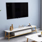 Mobile TV moderno, console multimediale per TV in pietra, con contenitori aperti, con cassetti
