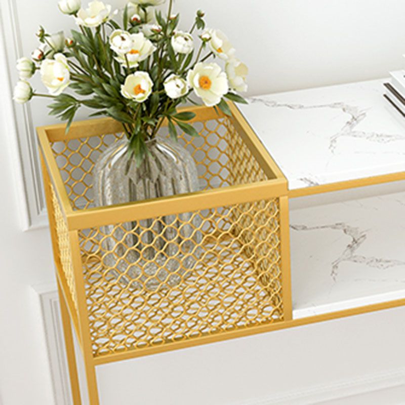 Tavolo di accento della console contemporanea tavolo da divano di divani per finitura antica in marmo