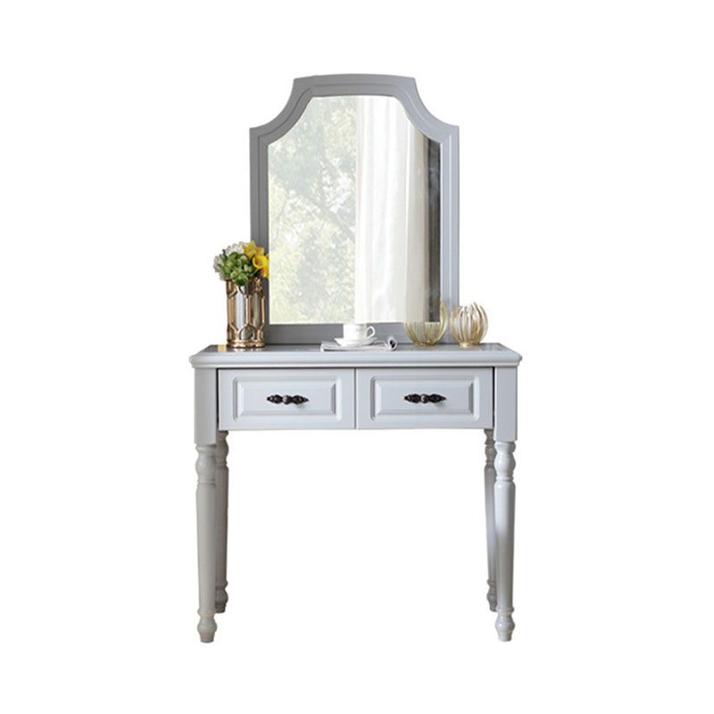 Bedroom Victorian Double Drawers Solid Wood Standing Make-up Vanity Clearhalo 'Bedroom Furniture' 'furn' 'furn_makeup_vanities' 'Furniture' 'Makeup Vanities' 'makeup_vanities' 1200x1200_a1be9eea-e479-4fdc-af69-71c608c980f7