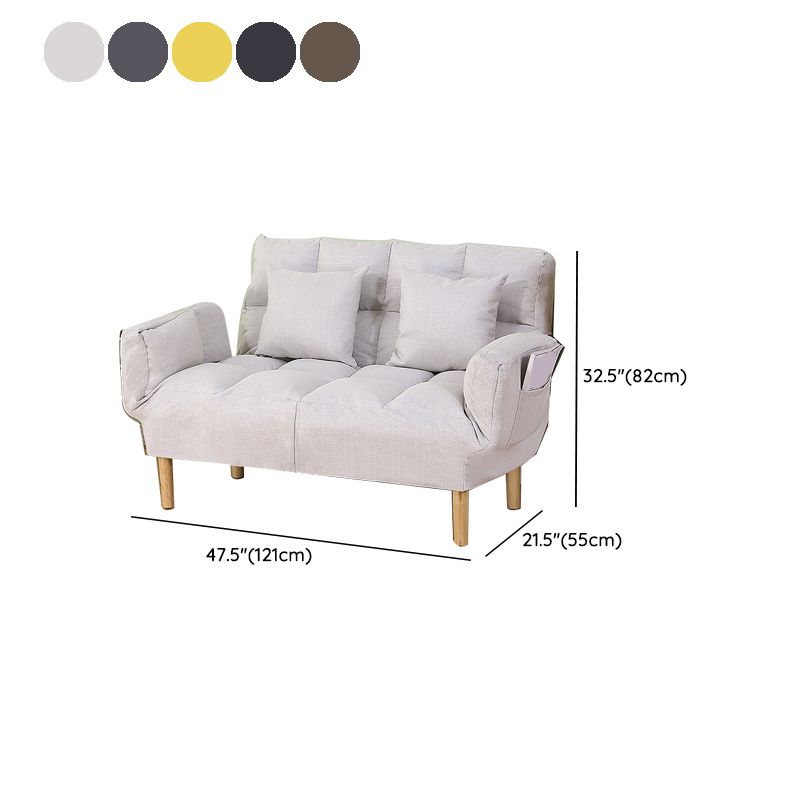 Tela ajustable sofá galleta retrospectiva 47.6 "w amadrino de brazo acampanado