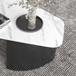 Glam Geometric Coffee Table Slate Top Cocktail Table for Living Room