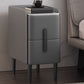 Contemporary Stone Bedside Cabinet with 2 Pine Drawers for Bedroom