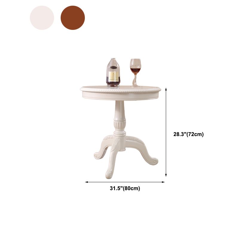 Scandinavian Pedestal Coffee Table Round Wooden Coffee Table for Living Room