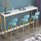 Tavolo da altezza della barra glam bianca tavolo da bar in falda in marmo finta