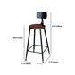 Ensemble de Table de Bar industrielle, 1/5 pièces, Table de comptoir rectangulaire en bois de pin avec tabourets pour Bar