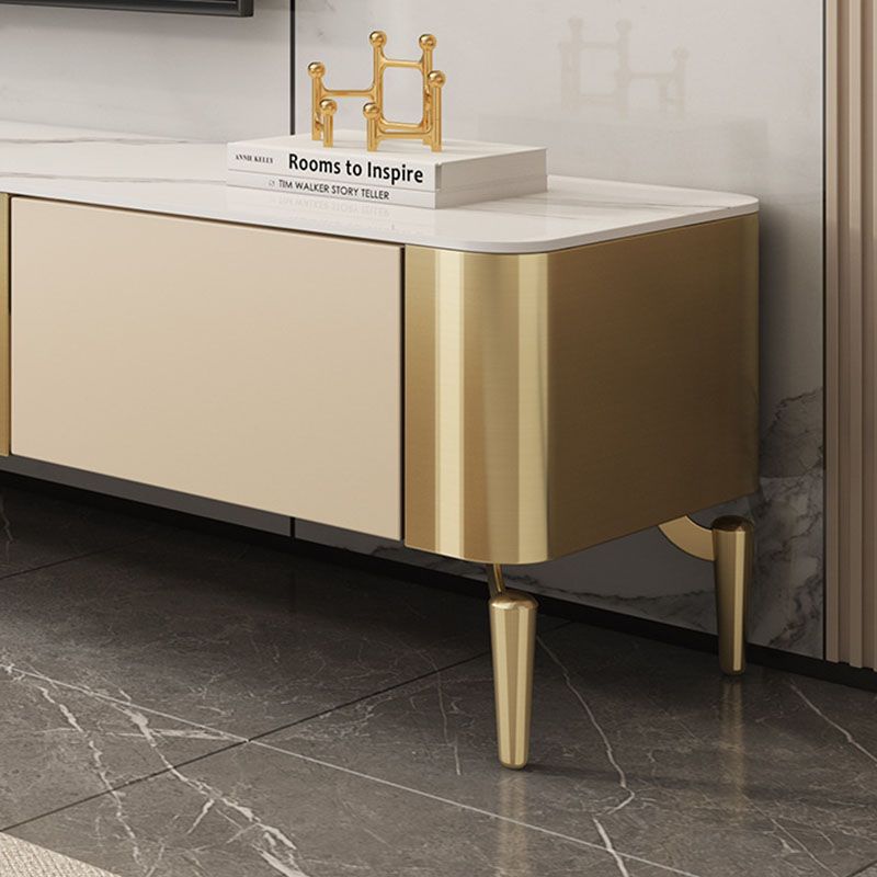 Stone TV Stand Console Enclosed Storage TV Media Stand with Drawers Clearhalo 'furn' 'furn_tv_stands_entertainment_centers' 'Furniture' 'Living Room Furniture' 'TV Stands & Entertainment Centers' 'TV Stands & Media Storage Furniture' 'tv_stands_entertainment_centers' 1200x1200_a1c5b739-0231-4bc4-967e-f8ea7d842eb6