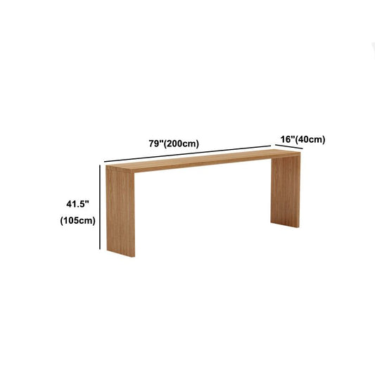 Contemporary Style Wooden Bar Counter Table Dining Rectangle Table for Home Clearhalo 'Bar Furniture' 'Bar Tables' 'bar_tables' 'furn' 'furn_bar_tables' 'Furniture' 'furniture_bar_tables' 'Kitchen & Dining Furniture' 1200x1200_a1c658f8-a368-4ef1-ae72-f02c275c1ce8