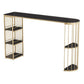 Glam Style Bar Table Stone Top Metal Base Pub Table with Shelf for Living Room Clearhalo 'Bar Furniture' 'Bar Tables' 'bar_tables' 'furn' 'furn_bar_tables' 'Furniture' 'furniture_bar_tables' 'Kitchen & Dining Furniture' 1200x1200_a1c776be-e061-47ad-ae08-2c14b9d88562