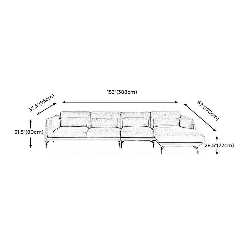Genuine Leather Square Arm Bench Seating with Bolster Pillows Brown Settee Furniture Clearhalo 'furn' 'furn_sectionals' 'Furniture' 'furniture_sectionals' 'kitchen' 'kitchen_sectionals' 'Living Room Furniture' 'Sectionals' 1200x1200_a1c7bae3-03bf-43e2-8d8e-b2e424b5c256