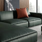 Emerald Green Genuine Leather Square Arm Sofa/Sectional with Wear-Resistant Clearhalo 'Furniture' 'furniture_sectionals' 'Living Room Furniture' 'Sectionals' 1200x1200_a1c7d824-47cd-43e8-ab37-a9f488e61ca5