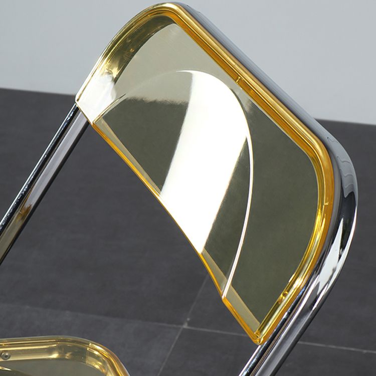 Foldable Dining Side Chair Open Back Armless Single Dining Chair with Metal Legs Clearhalo ' kitchen&dining_furn' 'Dining Chairs' 'Dining Tables & Seating' 'dining_chair' 'furn' 'furn_dining_chair' 'Furniture' 'furniture_dining_chair' 'Kitchen & Dining Furniture' 'kitchen' 1200x1200_a1ca1784-ab31-4118-82fa-b7d67ff5ac57