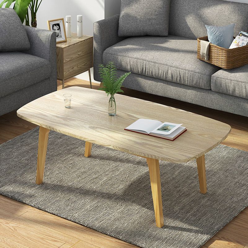 Modern Style Solid Wood Top Rectangular Walnut/wood Coffee Table Clearhalo 'Coffee & Accent Tables' 'Coffee Tables' 'coffee_tables' 'furn' 'furn_coffee_tables' 'Furniture' 'furniture_coffee_tables' 'Living Room Furniture' 1200x1200_a1cb74b7-8564-46ba-a310-add8666c3f14