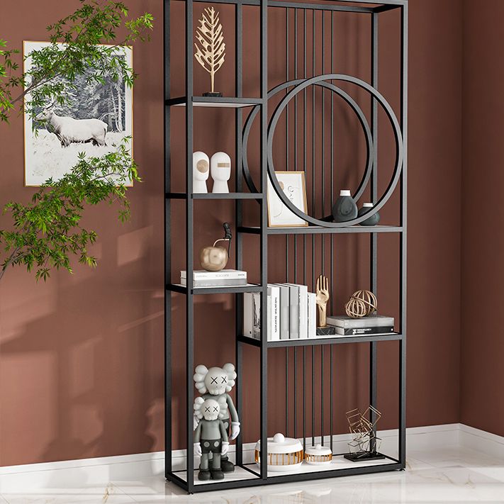 Industrial Open Etagere Bookshelf Iron Frame Manufactured Wood Shelf Bookshelf Clearhalo 'Bookcases' 'furn' 'furn_bookcases' 'Furniture' 'furniture_bookcases' 'kitchen' 'kitchen_bookcases' 'Living Room Furniture' 'Office Furniture' 1200x1200_a1cd5af6-51f8-42d5-8e76-4e760bcdffb8